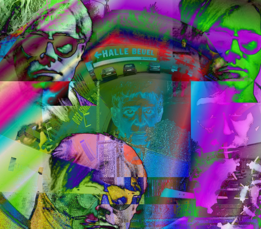 Digitale Bildmontage zu Andy Warhol und Songs for Drella