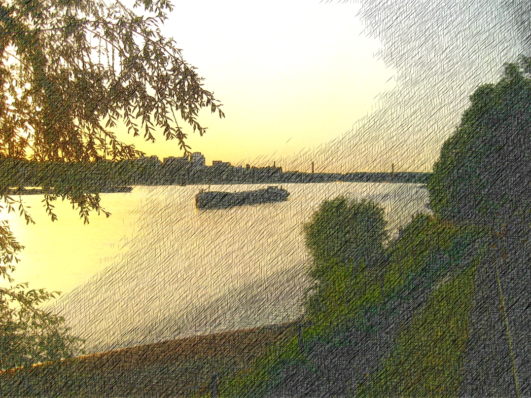 Digitales Rheinpanorama zwischen Romantik und Bildkonstruktion von Goedart Palm