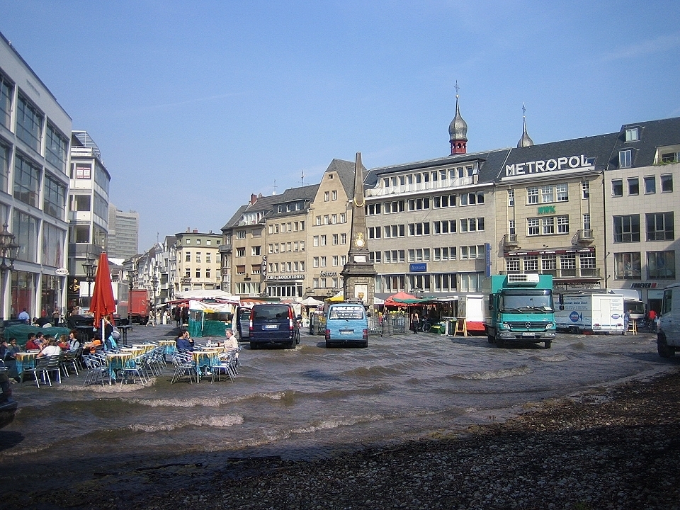 Bonn am Rhein Hochwasser